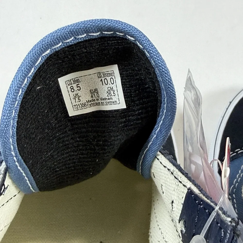 Vans Old Skool Womens-10‎ Mens-8.5 Navy White' Classic Skate Shoes / VN000D3HNVY